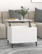 vidaXL Кафе маса бяла 60x445x45 см инженерно дърво