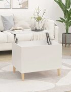 vidaXL Кафе маса бяла 60x445x45 см инженерно дърво