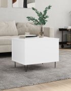 vidaXL Кафе маса бяла 60x445x45 см инженерно дърво