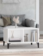 vidaXL Кафе маса бяла 60x50x365 см инженерно дърво