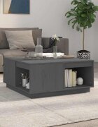 vidaXL Кафе маса бяла 80x81x365 см борово дърво масив