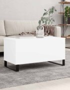 vidaXL Кафе маса бяла 90x445x45 см инженерно дърво