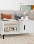 vidaXL Кафе маса бяла 90x50x40 см инженерно дърво