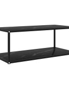 vidaXL Кафе маса черна 100x50x35 см закалено стъкло