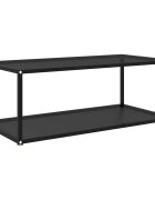 vidaXL Кафе маса черна 100x50x35 см закалено стъкло