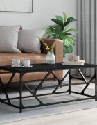 vidaXL Кафе маса черна 100x50x40 см инженерно дърво