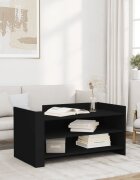 vidaXL Кафе маса черна 100x50x50 см инженерно дърво