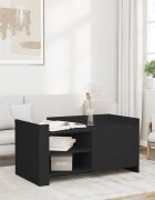 vidaXL Кафе маса черна 100x50x50 см инженерно дърво