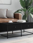 vidaXL Кафе маса черна 100x51x40 см инженерно дърво