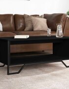 vidaXL Кафе маса черна 100x51x40 см инженерно дърво