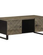 vidaXL Кафе маса черна 100x54x40 см мангово дърво масив