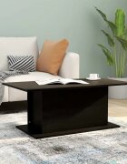 vidaXL Кафе маса черна 102x555x40 см инженерно дърво
