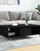 vidaXL Кафе маса черна 104x60x35 см инженерно дърво