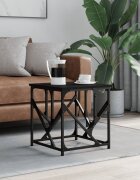 vidaXL Кафе маса черна 45x45x475 см инженерно дърво