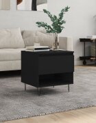vidaXL Кафе маса черна 50x46x50 см инженерно дърво
