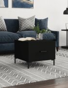 vidaXL Кафе маса черна 50x50x40 см инженерно дърво