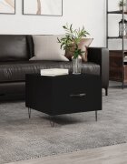 vidaXL Кафе маса черна 50x50x40 см инженерно дърво
