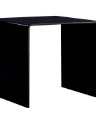 vidaXL Кафе маса черна 50x50x45 cм закалено стъкло