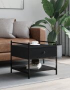 vidaXL Кафе маса черна 50x50x50 см инженерно дърво