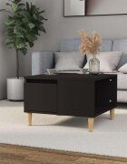 vidaXL Кафе маса черна 55x55x365 см инженерно дърво