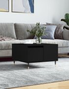 vidaXL Кафе маса черна 55x55x365 см инженерно дърво
