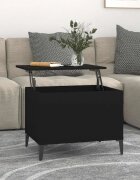 vidaXL Кафе маса черна 60x445x45 см инженерно дърво
