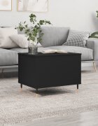 vidaXL Кафе маса черна 60x445x45 см инженерно дърво