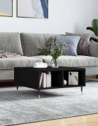 vidaXL Кафе маса черна 60x60x30 см инженерно дърво