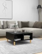 vidaXL Кафе маса черна 60x60x30 см инженерно дърво