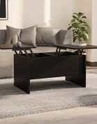 vidaXL Кафе маса черна 80x50x425 см инженерно дърво