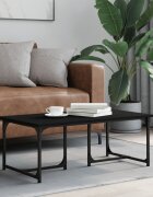 vidaXL Кафе маса черна 90x50x35 см инженерно дърво