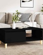 vidaXL Кафе маса черна 90x50x365 см инженерно дърво