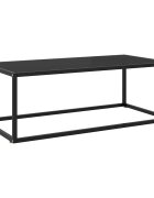 vidaXL Кафе маса черна с черно стъкло 100x50x35 см