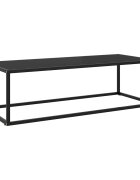 vidaXL Кафе маса черна с черно стъкло 120x60x35 см
