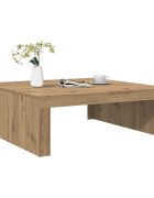 vidaXL Кафе маса дъб артизан 100x100x35 см инженерно дърво