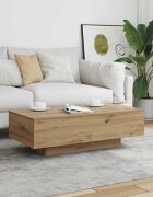 vidaXL Кафе маса дъб артизан 100x495x31 см инженерно дърво