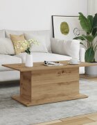 vidaXL Кафе маса дъб артизан 102x555x40 см инженерно дърво