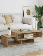 vidaXL Кафе маса дъб артизан 105x55x32 см инженерно дърво