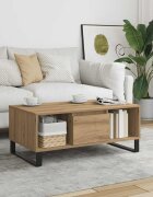 vidaXL Кафе маса дъб артизан 90x50x365 см инженерно дърво
