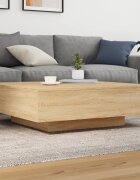 vidaXL Кафе маса дъб сонома 100x100x31 см инженерно дърво