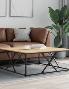 vidaXL Кафе маса дъб сонома 100x100x40 см инженерно дърво