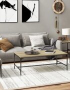 vidaXL Кафе маса дъб сонома 100x50x35 см инженерно дърво