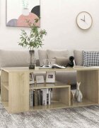 vidaXL Кафе маса дъб сонома 100x50x40 см инженерно дърво
