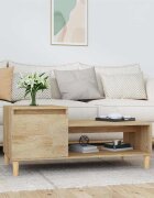 vidaXL Кафе маса дъб сонома 100x50x45 см инженерно дърво