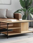 vidaXL Кафе маса дъб сонома 100x50x45 см инженерно дърво