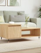 vidaXL Кафе маса дъб сонома 100x50x45 см инженерно дърво