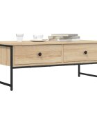 vidaXL Кафе маса дъб сонома 101x49x395 см инженерно дърво