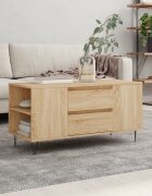 vidaXL Кафе маса дъб сонома 102x445x50 см инженерно дърво