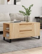 vidaXL Кафе маса дъб сонома 102x445x50 см инженерно дърво