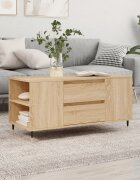 vidaXL Кафе маса дъб сонома 102x445x50 см инженерно дърво